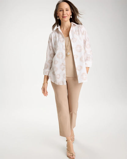 Chico's No Iron™ Stretch Stamped Shirt