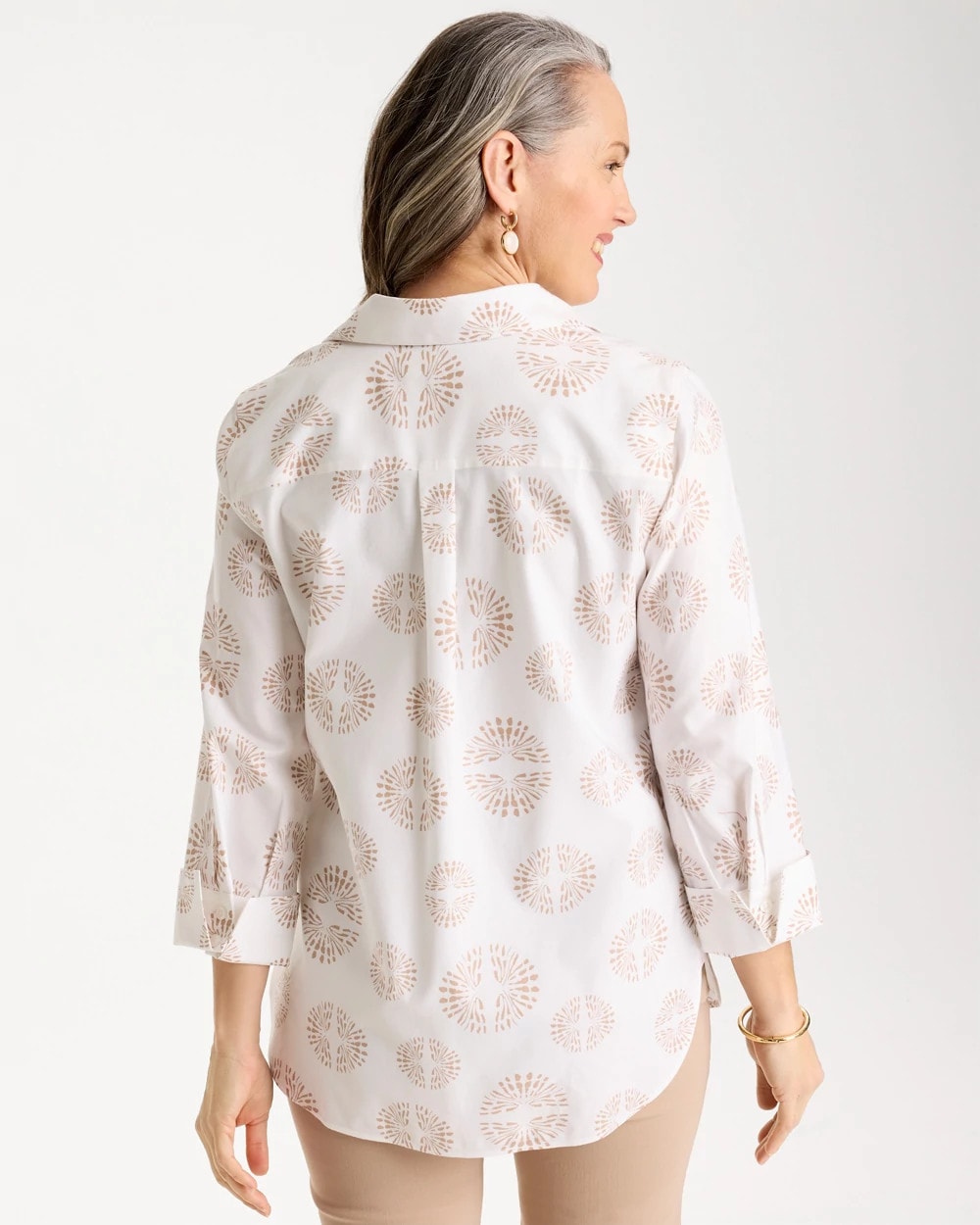 Chico's No Iron™ Stretch Stamped Shirt