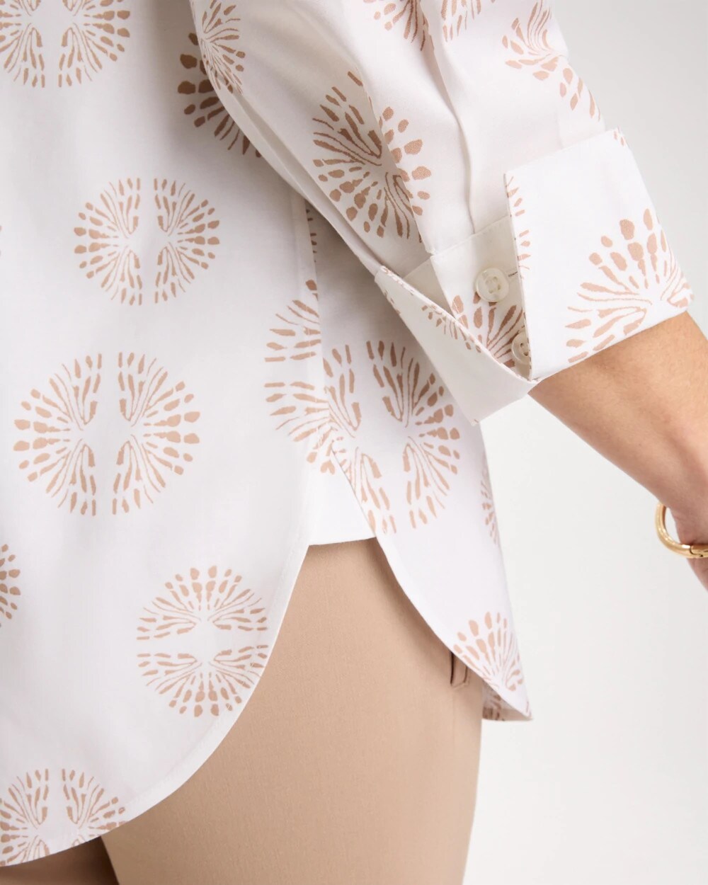 Chico's No Iron™ Stretch Stamped Shirt