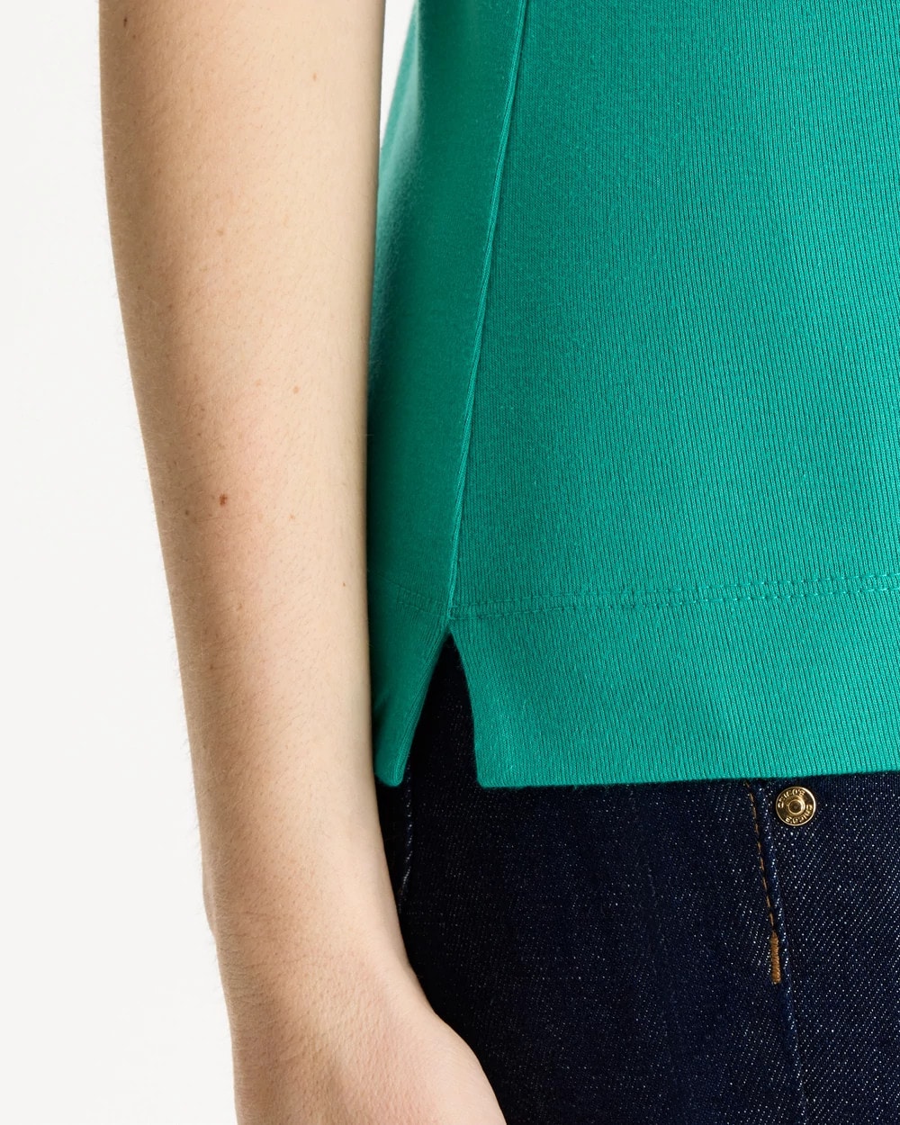 Chico's Pima Elbow Sleeve Tee