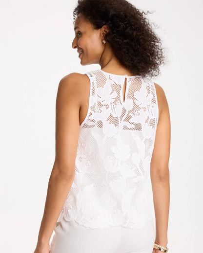 Chico's Petal Lace Applique Tank
