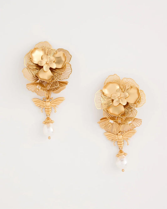 Chico's Filigree Flower Earrings