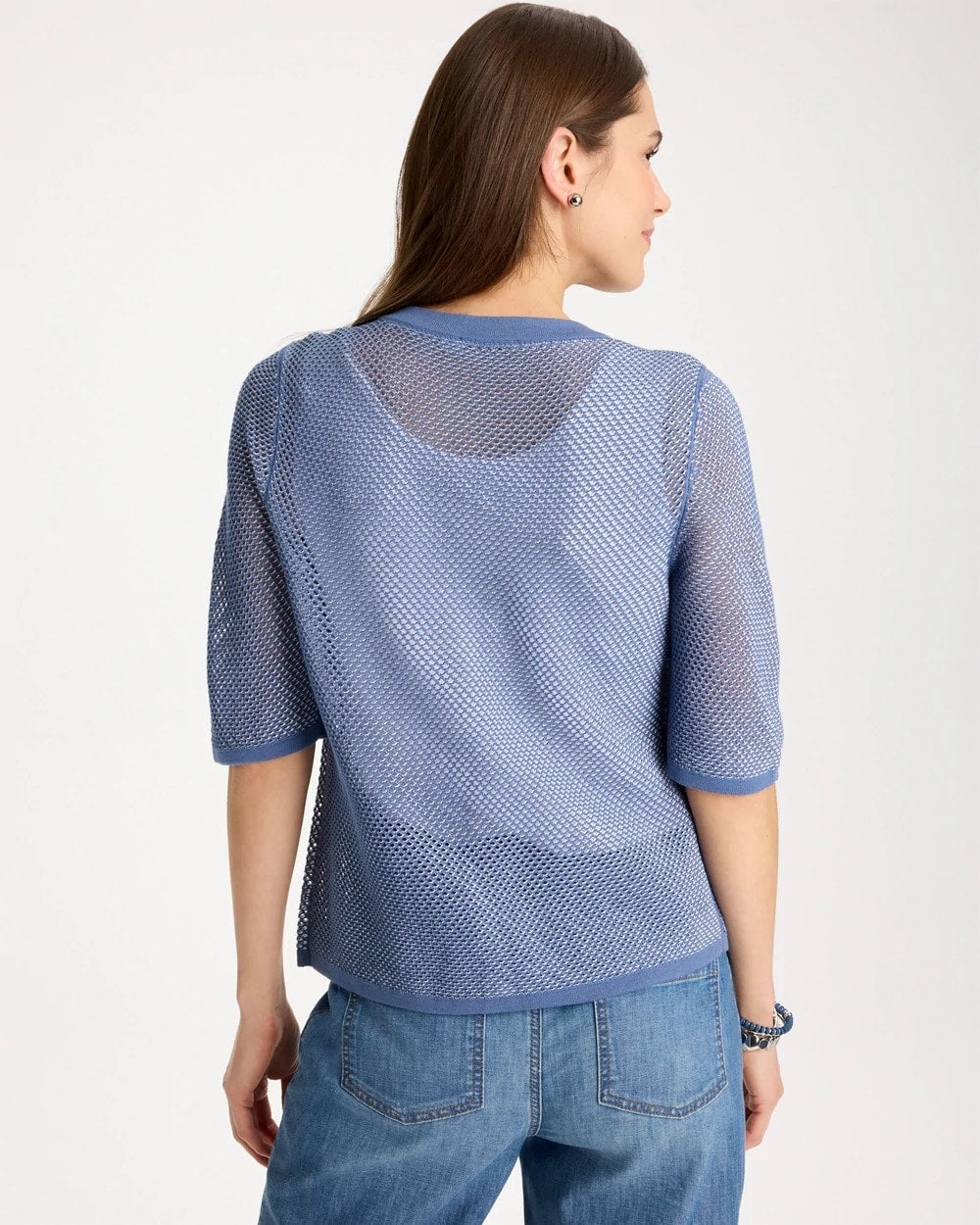 Chico's Mesh Lady Jacket Cardigan