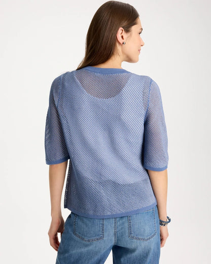 Chico's Mesh Lady Jacket Cardigan