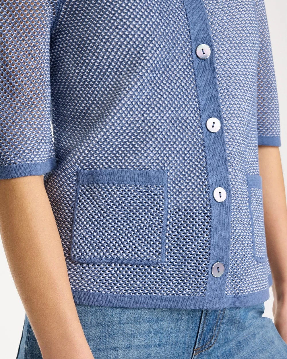 Chico's Mesh Lady Jacket Cardigan