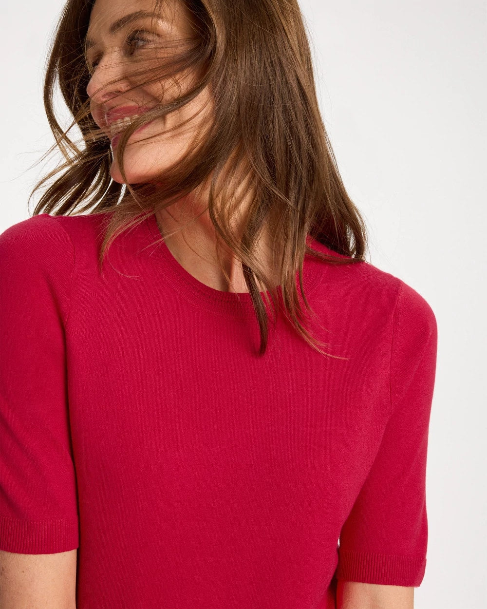Chico's Ella Short-Sleeve Sweater
