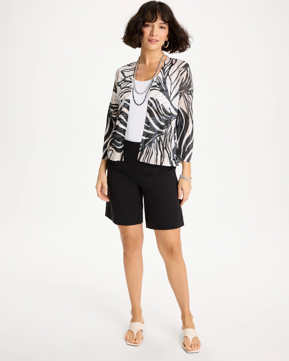 Chico's Vacay Leaf Summer Romance Cardigan