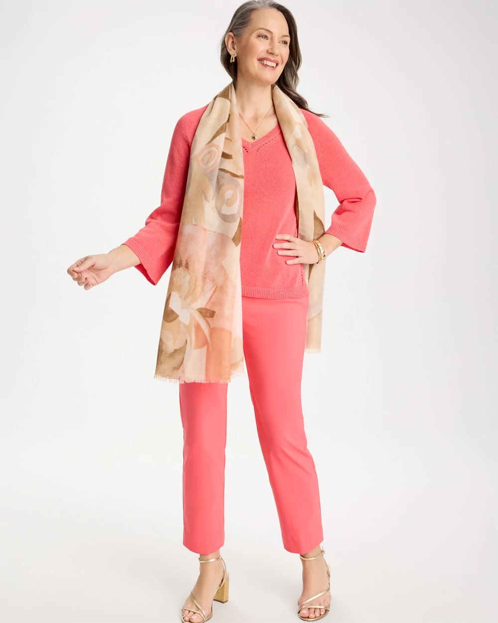 Chico's Cotton-Blend Pullover Sweater