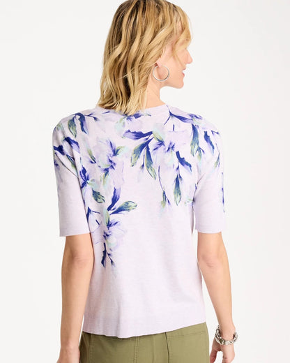 Chico's Ella Short-Sleeve Orchid Sweater
