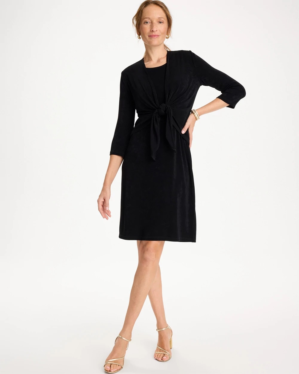 Chico's Travelers™ Drape Tie-Front Cardigan