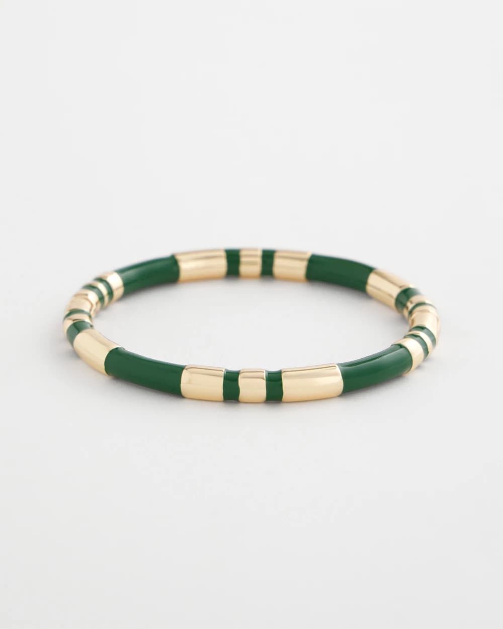 Chico's Green Enamel Hinge Bangle