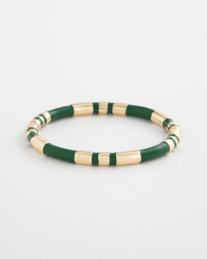 Chico's Green Enamel Hinge Bangle