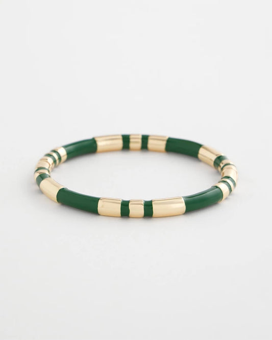 Chico's Green Enamel Hinge Bangle