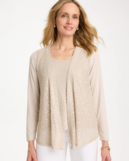 Chico's Knit Sequin Cardigan