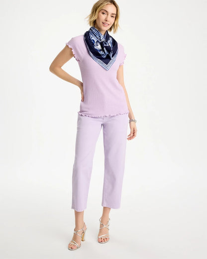 Chico's Textured Knit Lettuce Raglan Tee