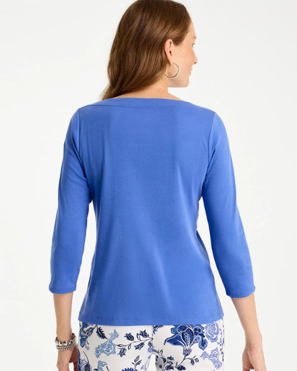 Chico's Pima 3/4 Sleeve Tee