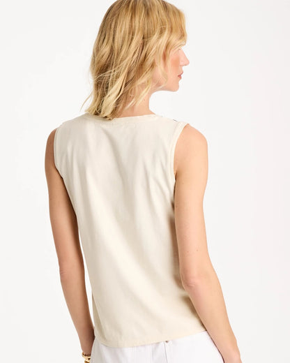 Chico's Caviar Trim Floral Tank