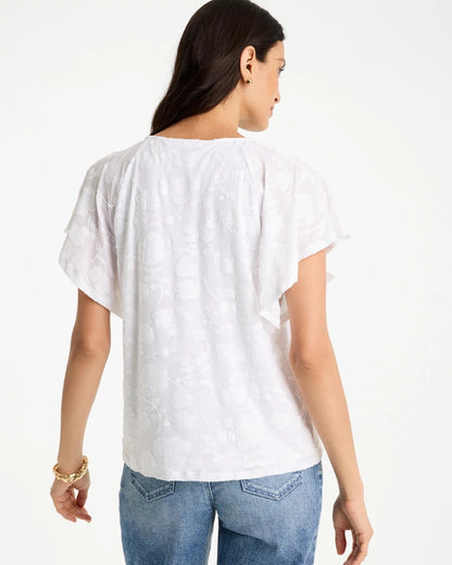 Chico's Burnout Floral Tee
