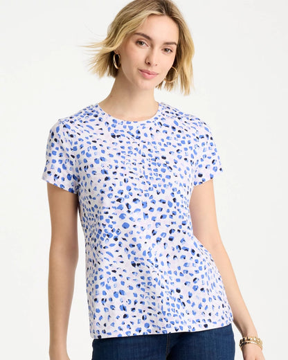 Chico's Murano Cotton Stretch Cap Sleeve Tee