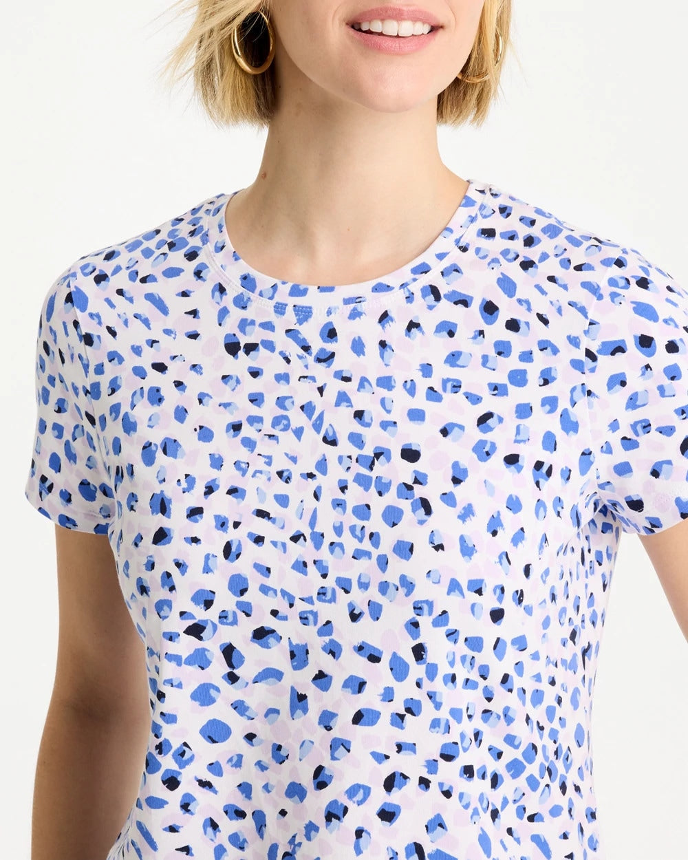Chico's Murano Cotton Stretch Cap Sleeve Tee
