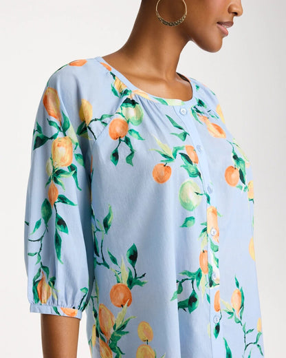 Chico's Cotton Voile Printed Blouse
