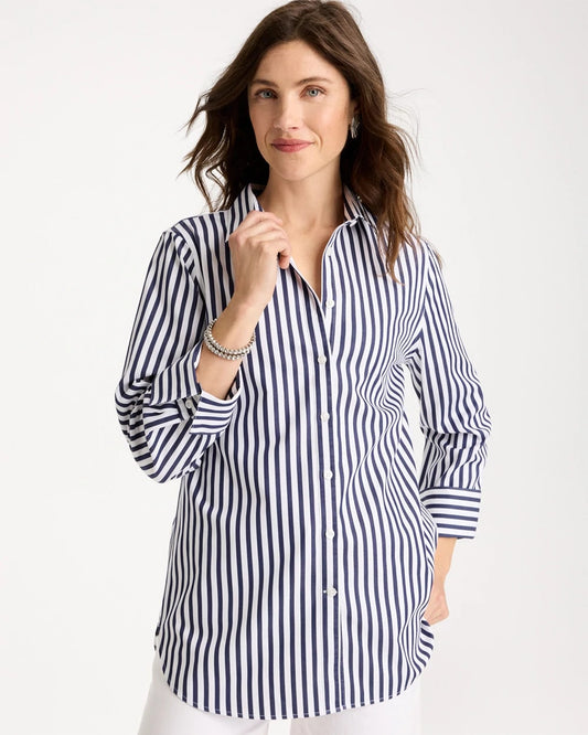Chico's No Iron™ Stretch Striped Shirt