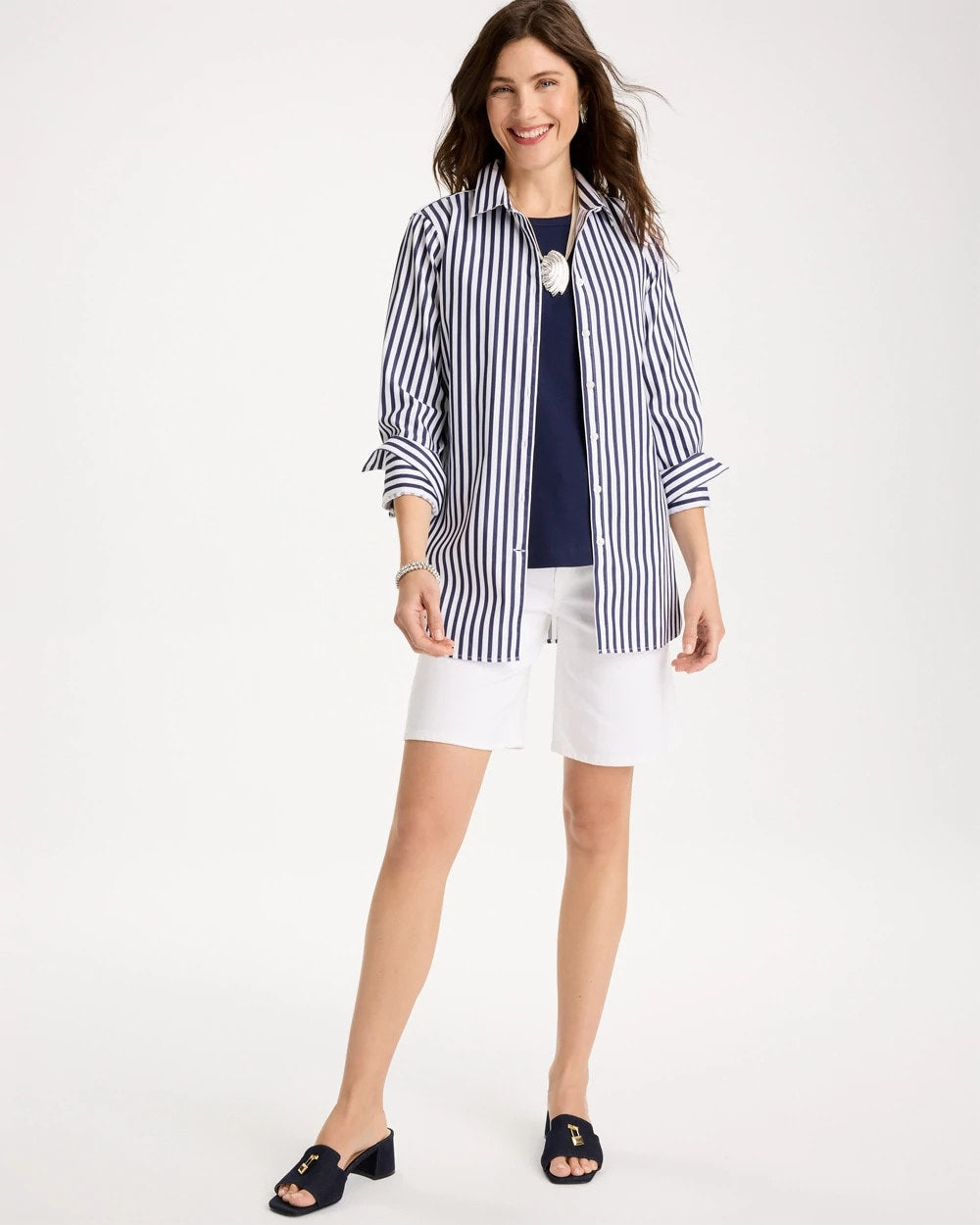 Chico's No Iron™ Stretch Striped Shirt