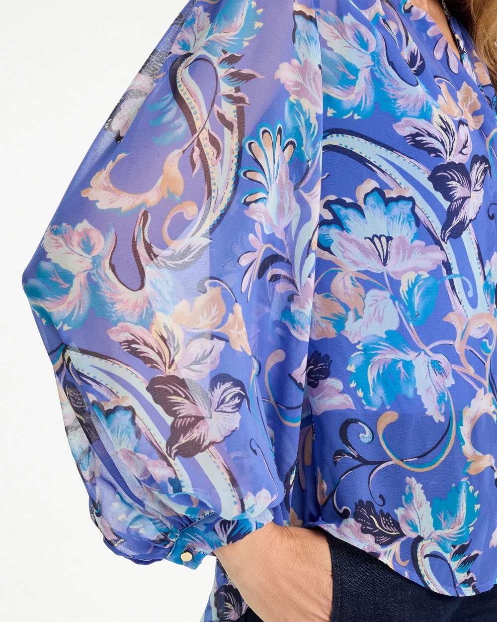 Chico's Georgette Paisley Blouse