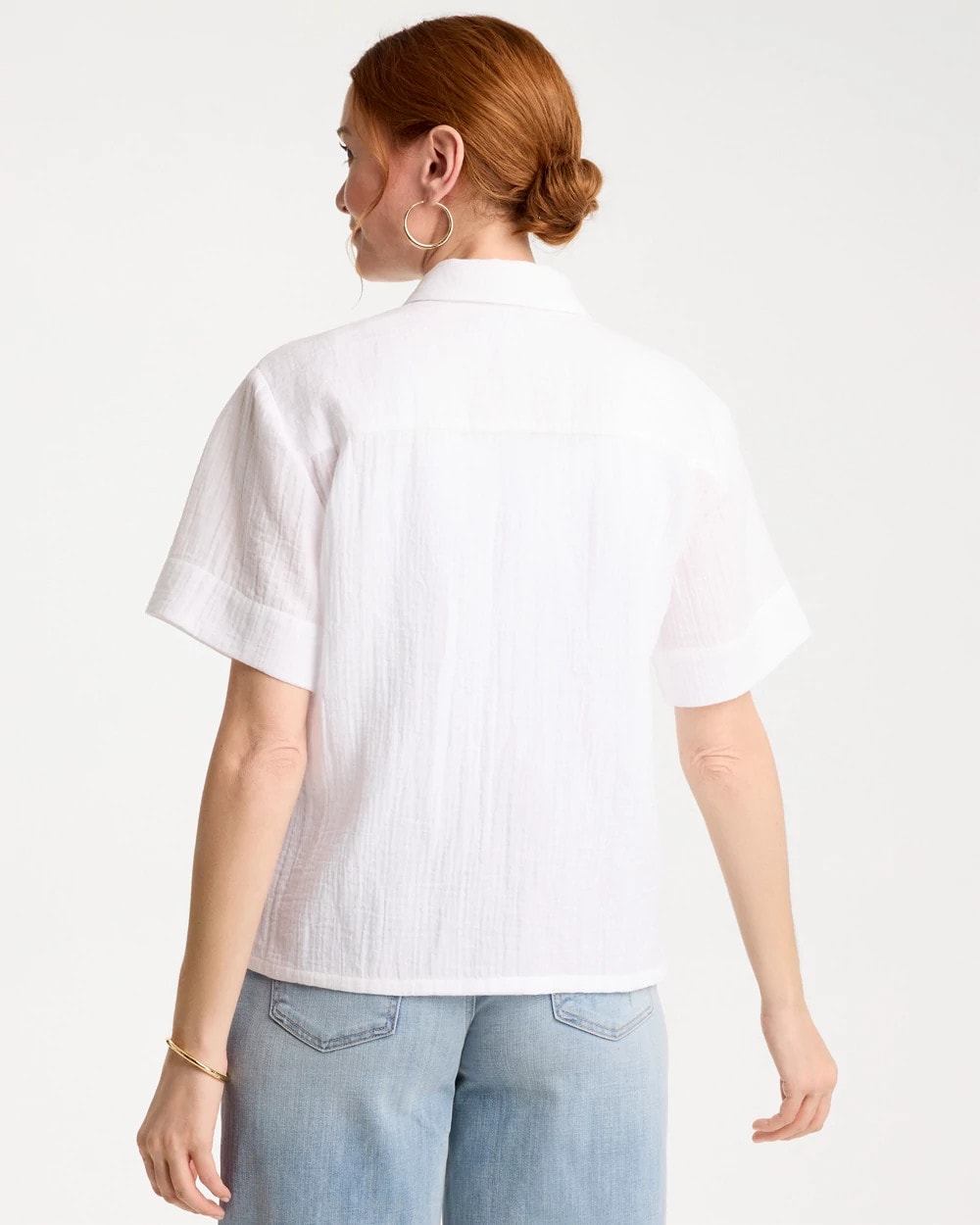 Chico's Cotton Gauze Camp Shirt
