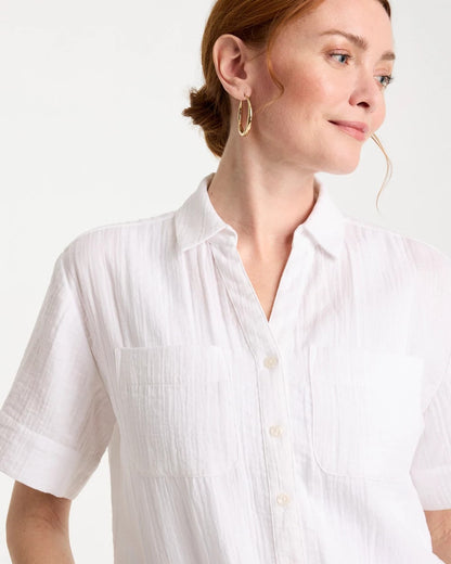 Chico's Cotton Gauze Camp Shirt