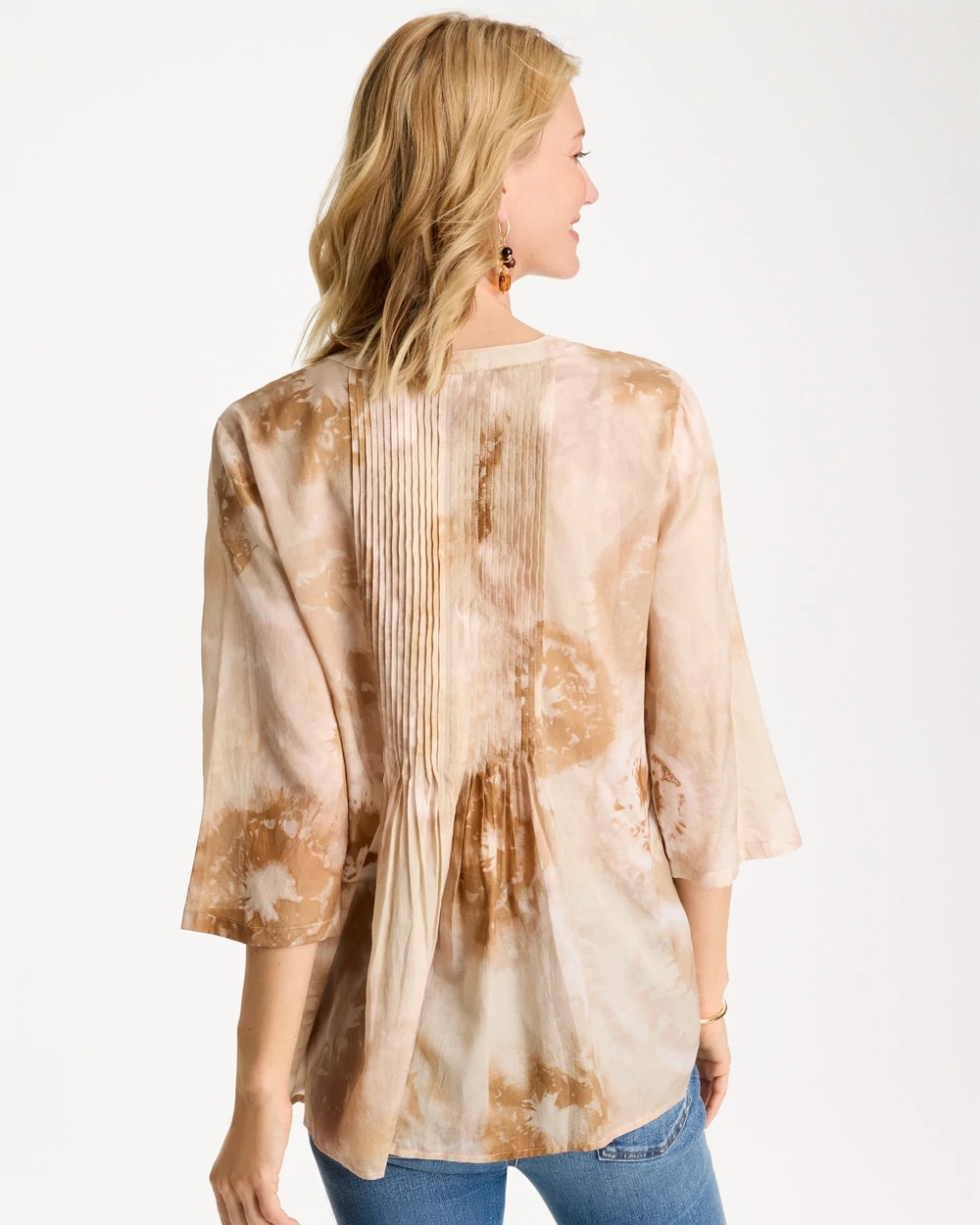 Chico's Cotton-Blend Pintuck Tunic