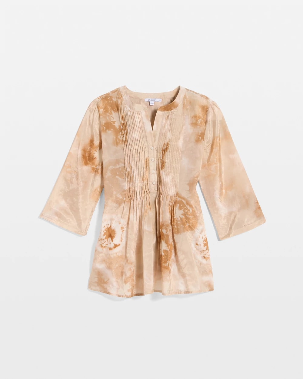 Chico's Cotton-Blend Pintuck Tunic