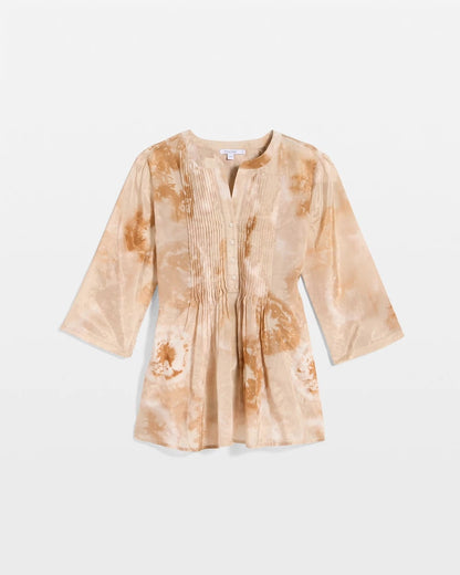Chico's Cotton-Blend Pintuck Tunic