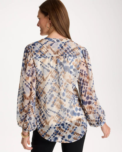 Chico's Georgette Printed Blouse