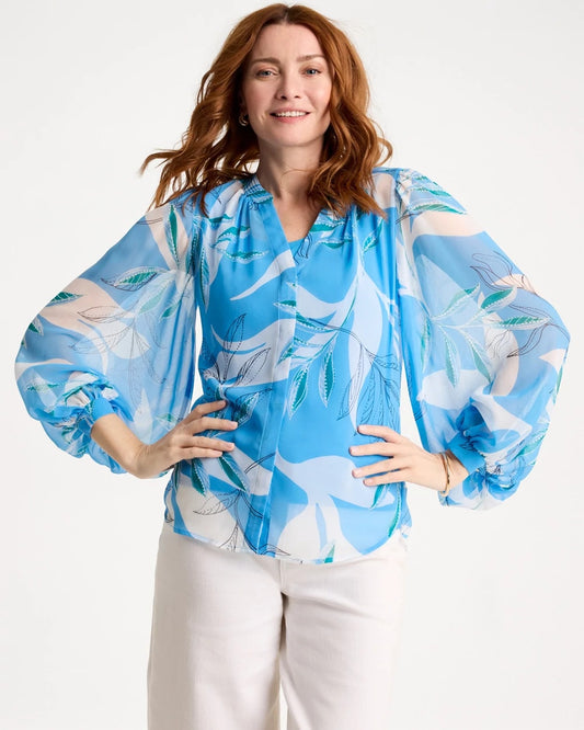 Chico's Georgette Printed Blouse