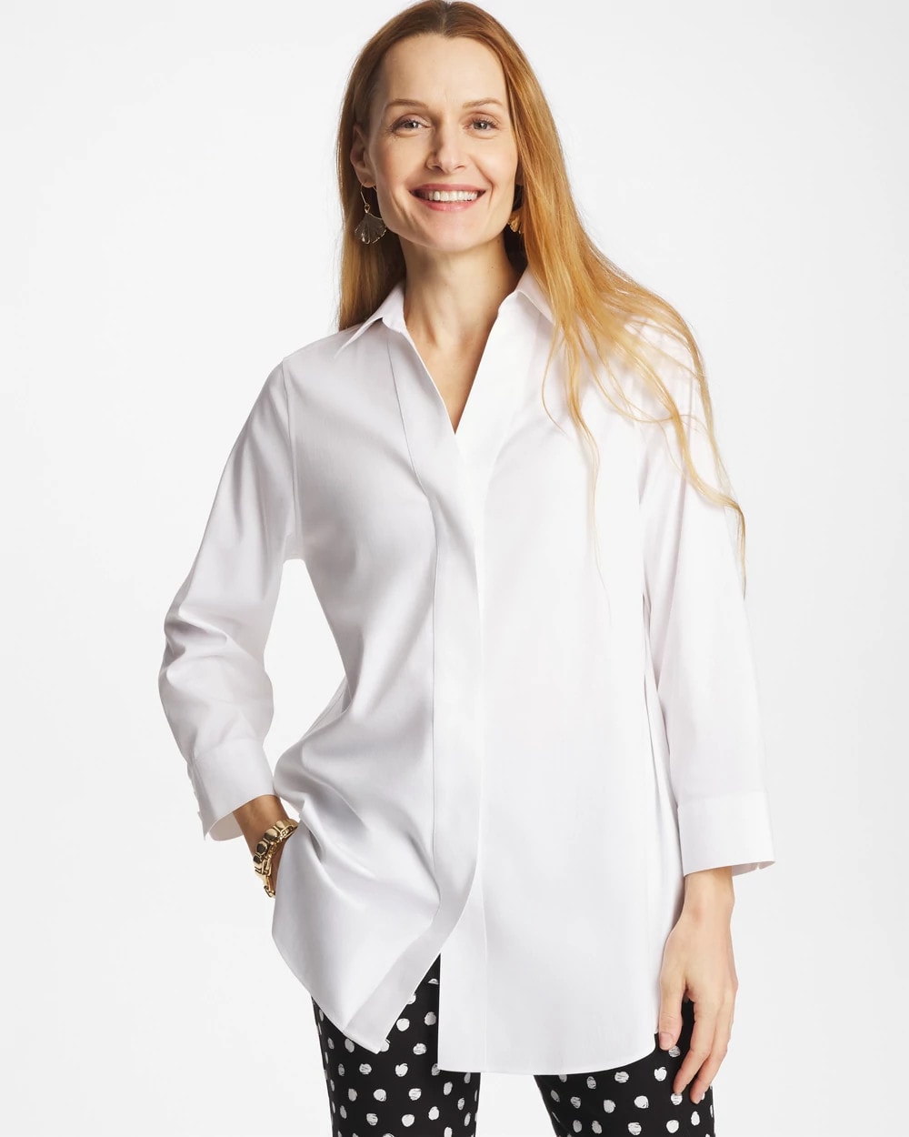 Chico's No Iron™ Stretch Splitneck Tunic