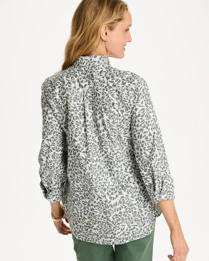 Chico's Printed No Iron Stretch Shirt