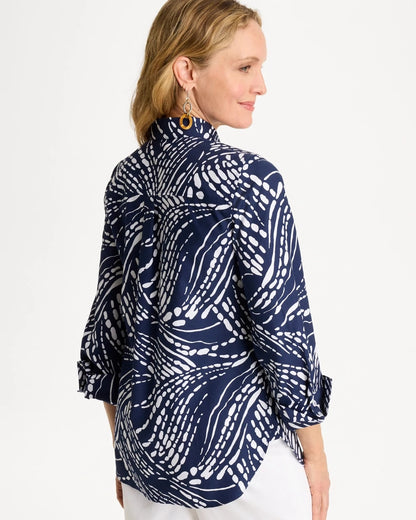 Chico's Printed No Iron Stretch Shirt