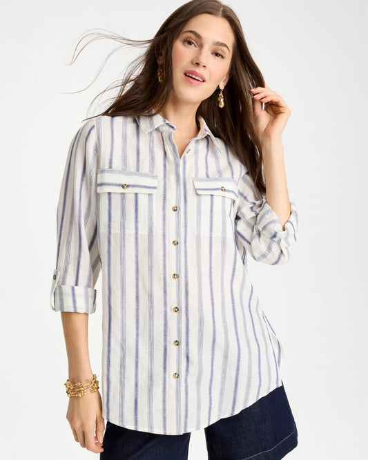 Chico's Linen-Cotton Utility Tunic