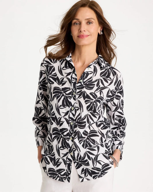 Chico's No Iron™ Linen Palm Shirt