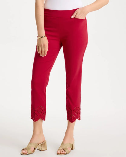 Chico's Petite Brigitte™ Slim Scalloped Ankle Pants