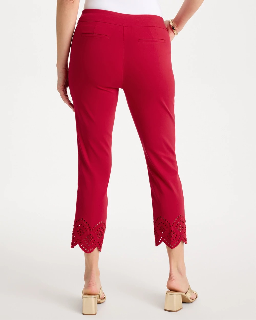 Chico's Petite Brigitte™ Slim Scalloped Ankle Pants