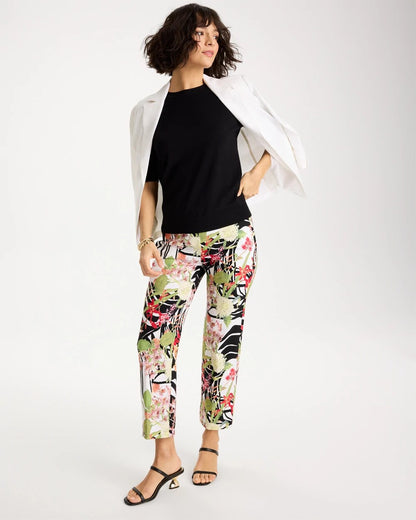 Chico's Tropical Nights Brigitte™ Straight Crop Pant