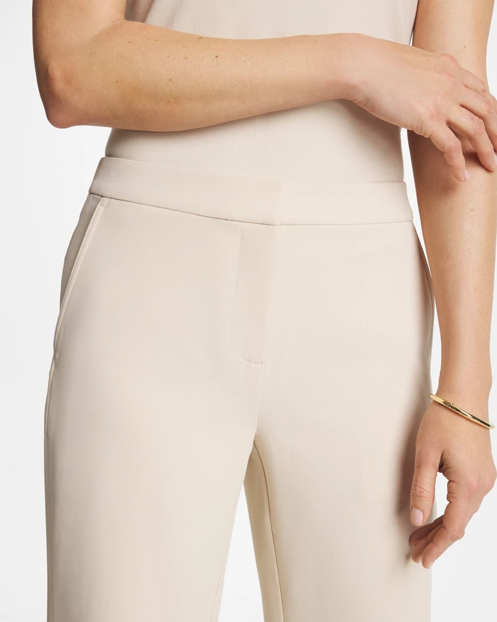 Chico's Textured Straight Tapered Ankle Pants