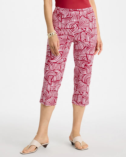 Chico's Brigitte™ Slim Geo Pull-On Capri Pant