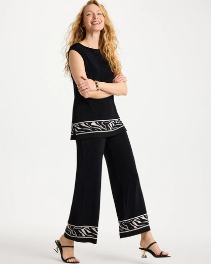 Chico's Travelers™ Abstract Zebra Cropped Pants