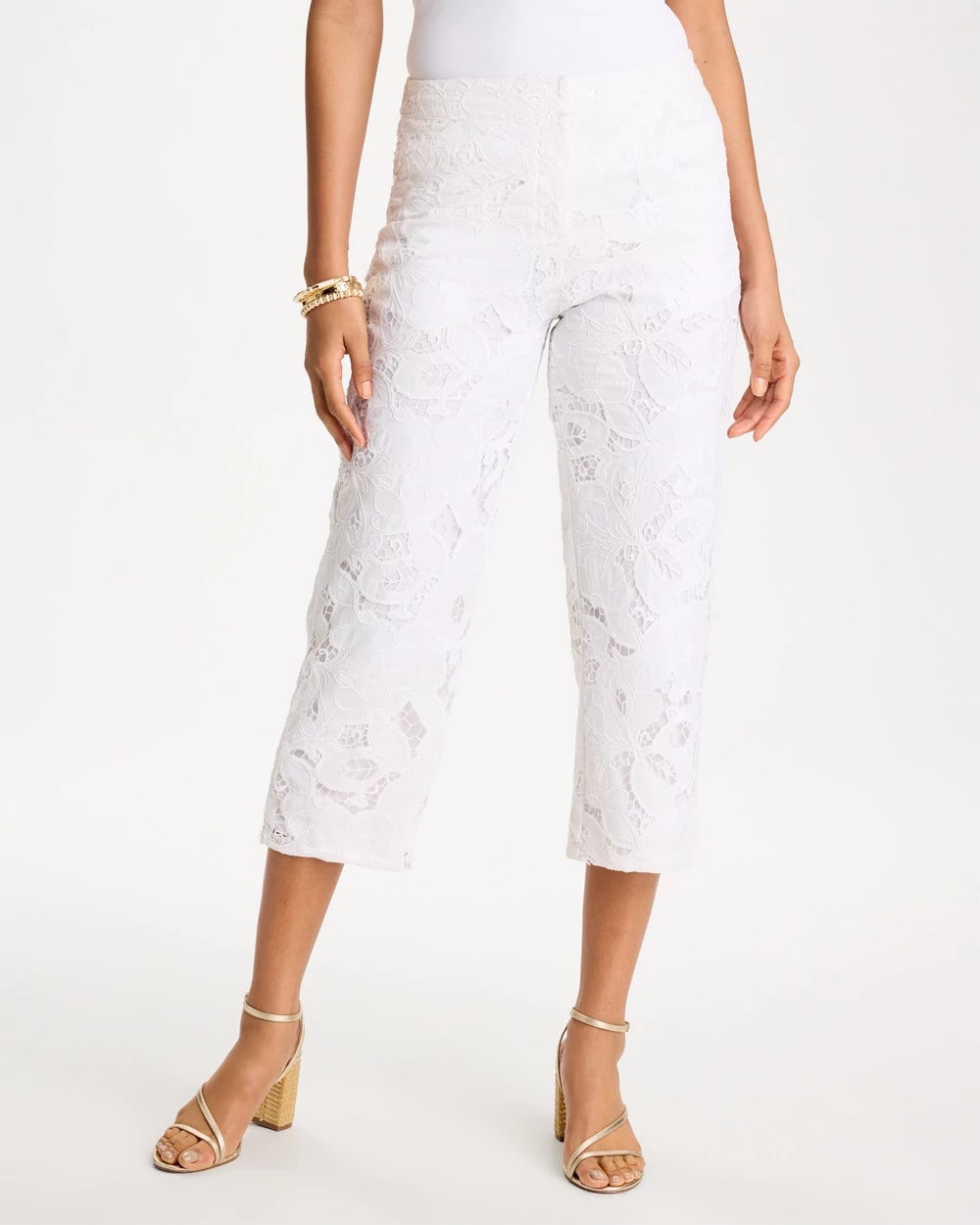 Chico's Lace Cropped Pants