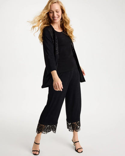 Chico's Travelers™ Lace Trim Cropped Pants
