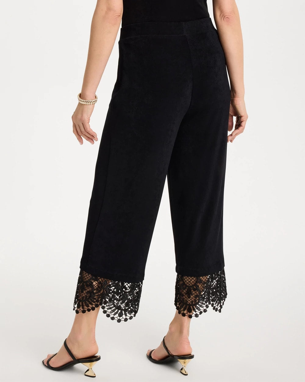 Chico's Travelers™ Lace Trim Cropped Pants