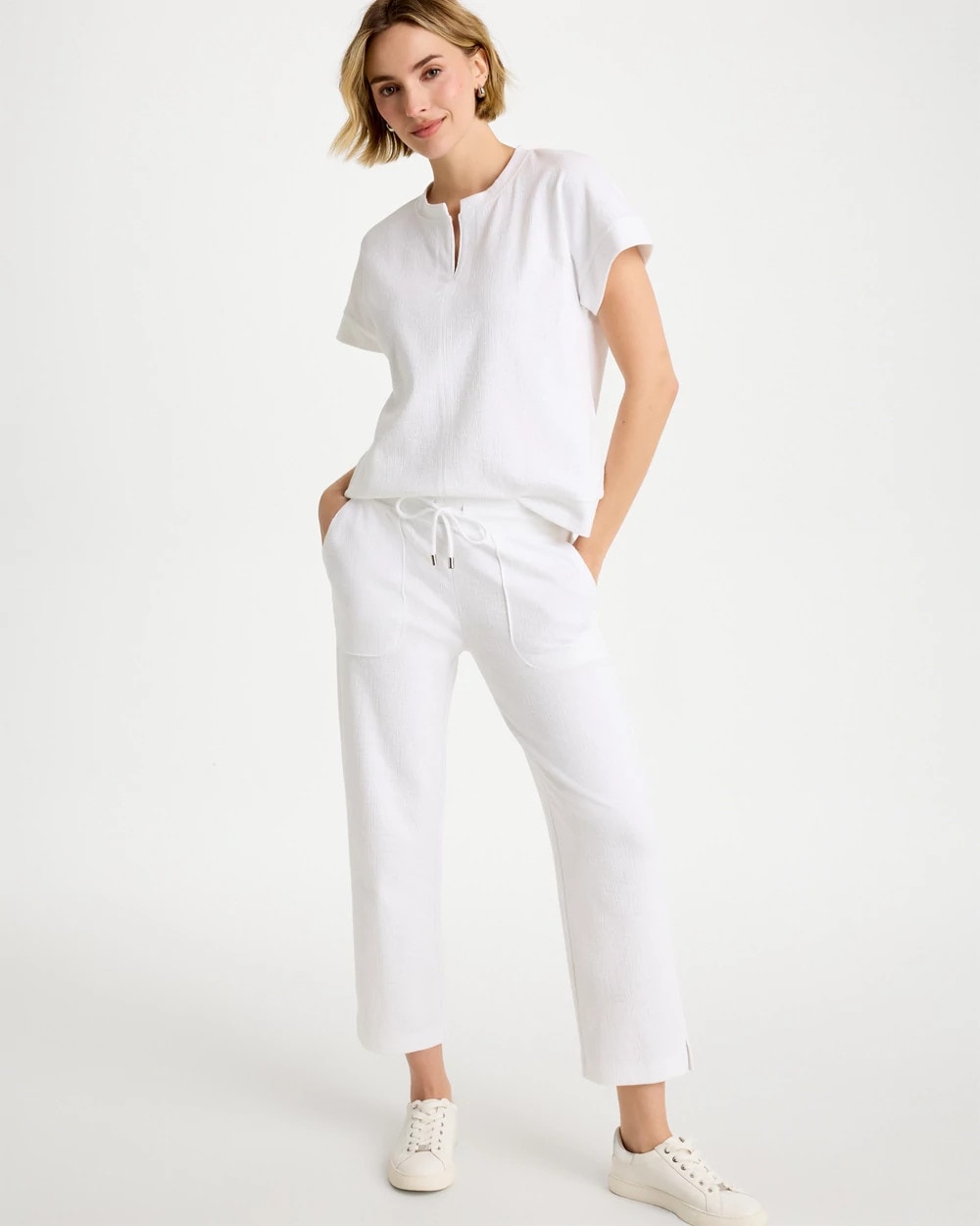 Chico's Zenergy® Crosshatch Knit Cropped Pants